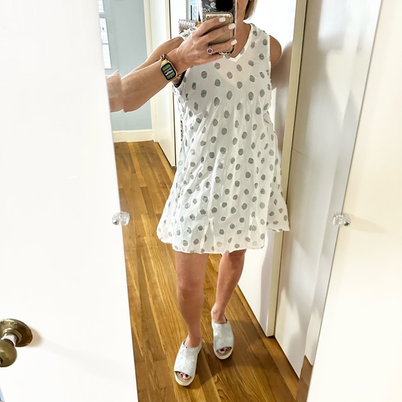 Spirithouse Dresses & Skirts - Spirithouse Semi-sheer Polkadot Asymmetric Dress/Tunic